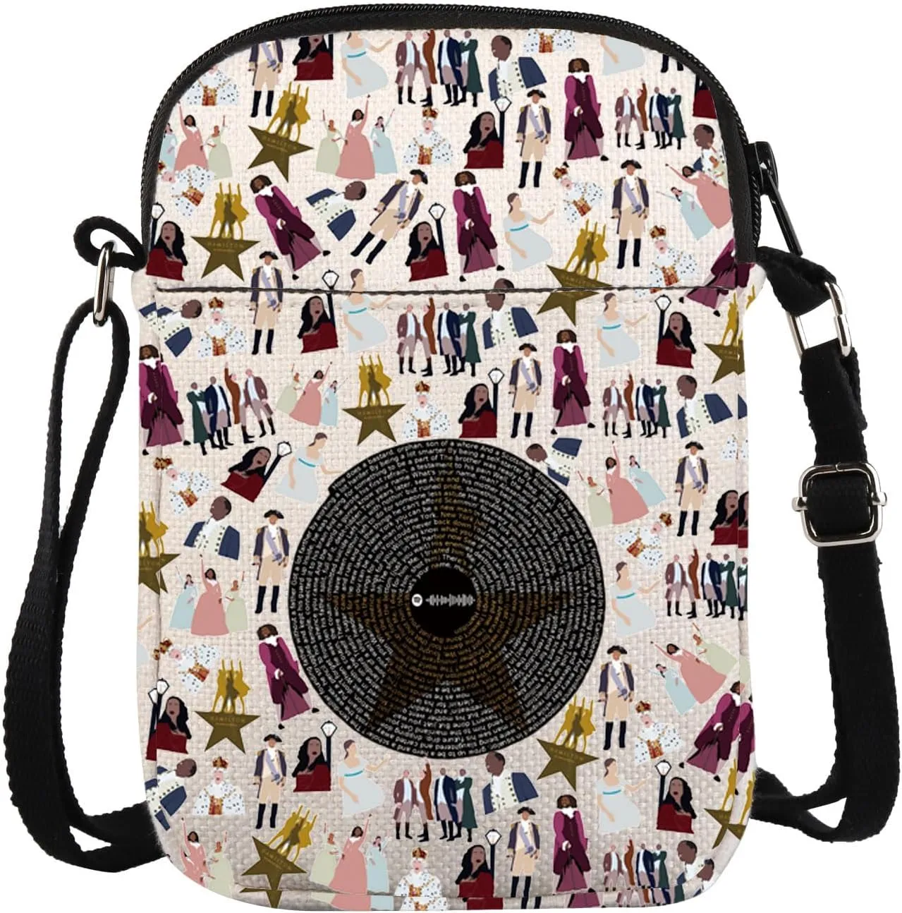 VAMSII Theater Fans Gift Musical Inspired Crossbody Bag Musical Lover Gift