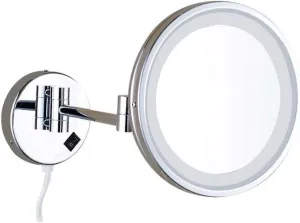 Vanity Mirror, Makeup Mirror Vanity Mirror LED Lighted Wall Mount 3X Magnifying Cosmetic Mirror Extendable Single Sided for Bathroom Cosmetic Mirror