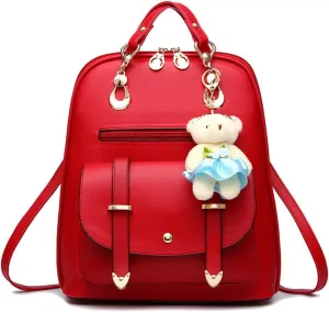 Vegan Leather Purse Backpack Mini Women Fashion Quilted Small Size Shoulder Bag