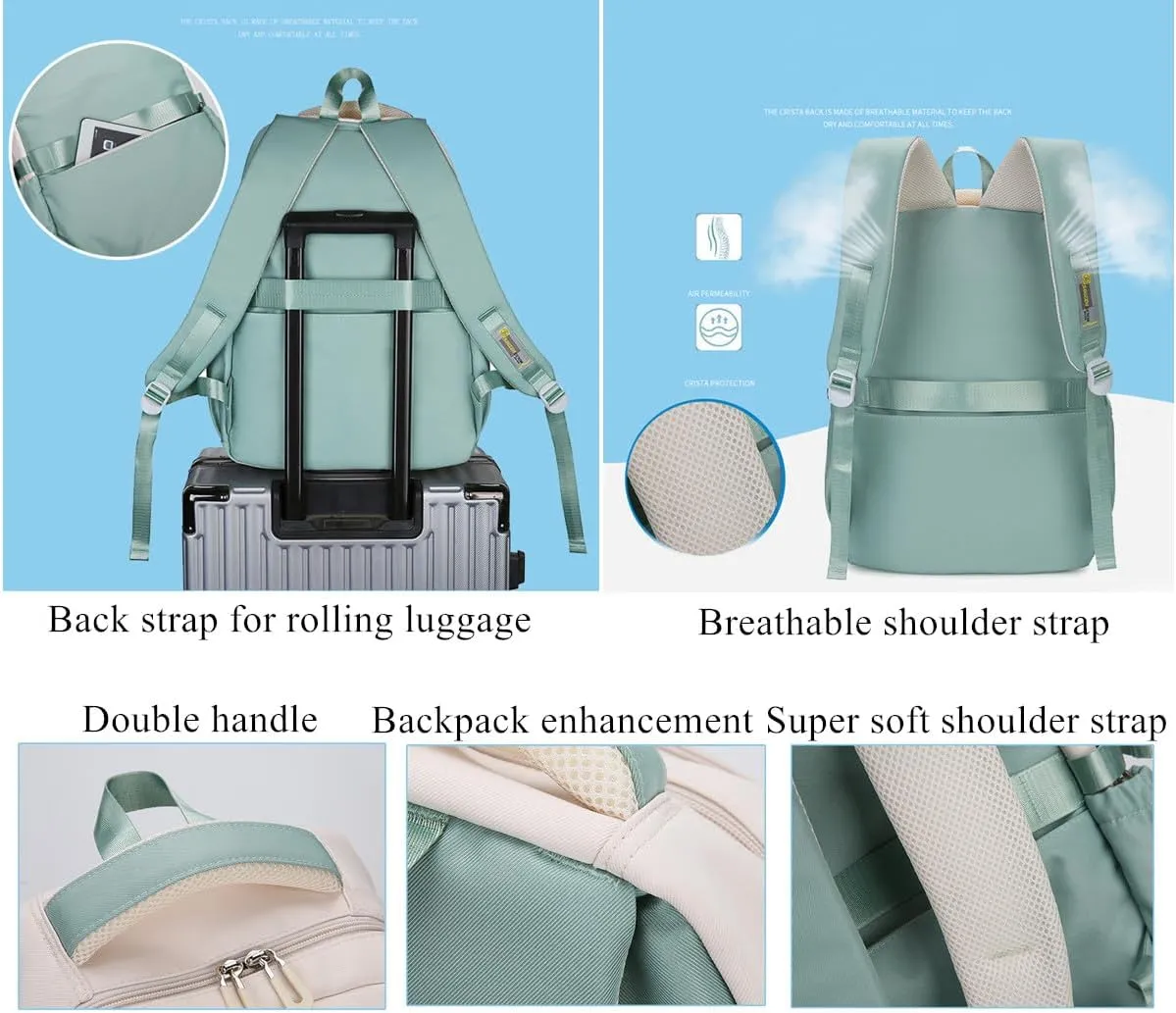 VIDOSCLA Teen Girls' Backpack for School Color-blocking Sports Kids Backpack for Teens Middle School Students Bookbag