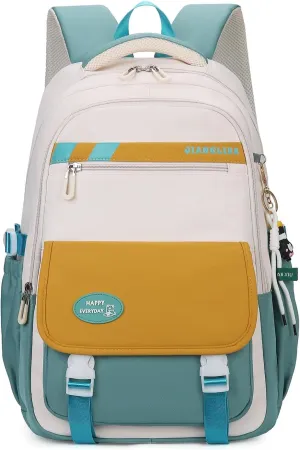 VIDOSCLA Teen Girls' Backpack for School Color-blocking Sports Kids Backpack for Teens Middle School Students Bookbag