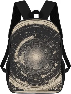 Vintage Astronomical Illustrations Backpack for Women Men 17 In Laptop Backpack Casual Daypack Travel Rucksack Weekender Bag