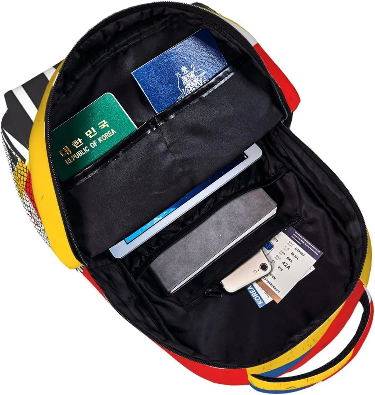 Vintage Canada Ukraine Flag Backpack Casual Laptop Backpack Double Shoulder Bag Lightweight Backpack For Women Men Travel