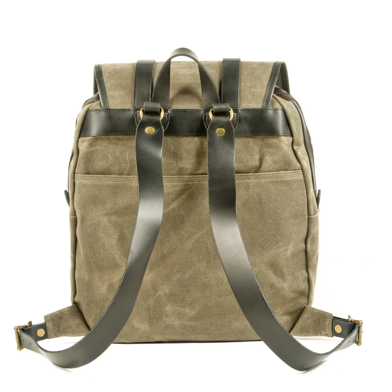 Vintage Canvas Rucksack Backpack with Adjustable Straps & Pockets