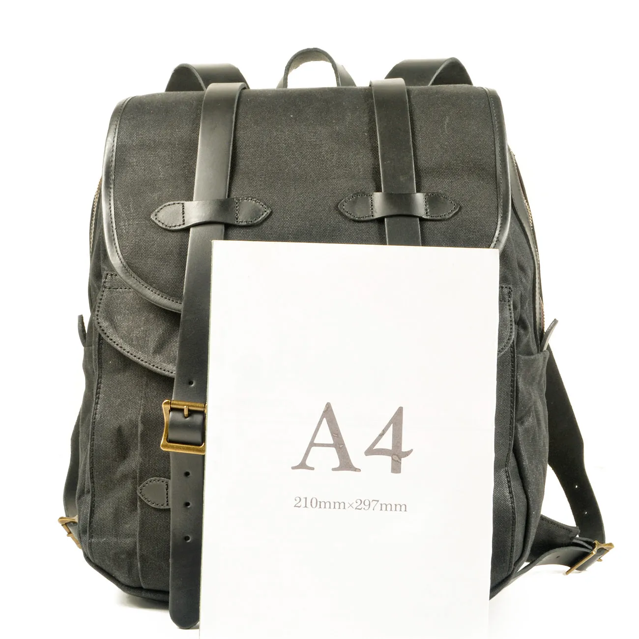 Vintage Canvas Rucksack Backpack with Adjustable Straps & Pockets