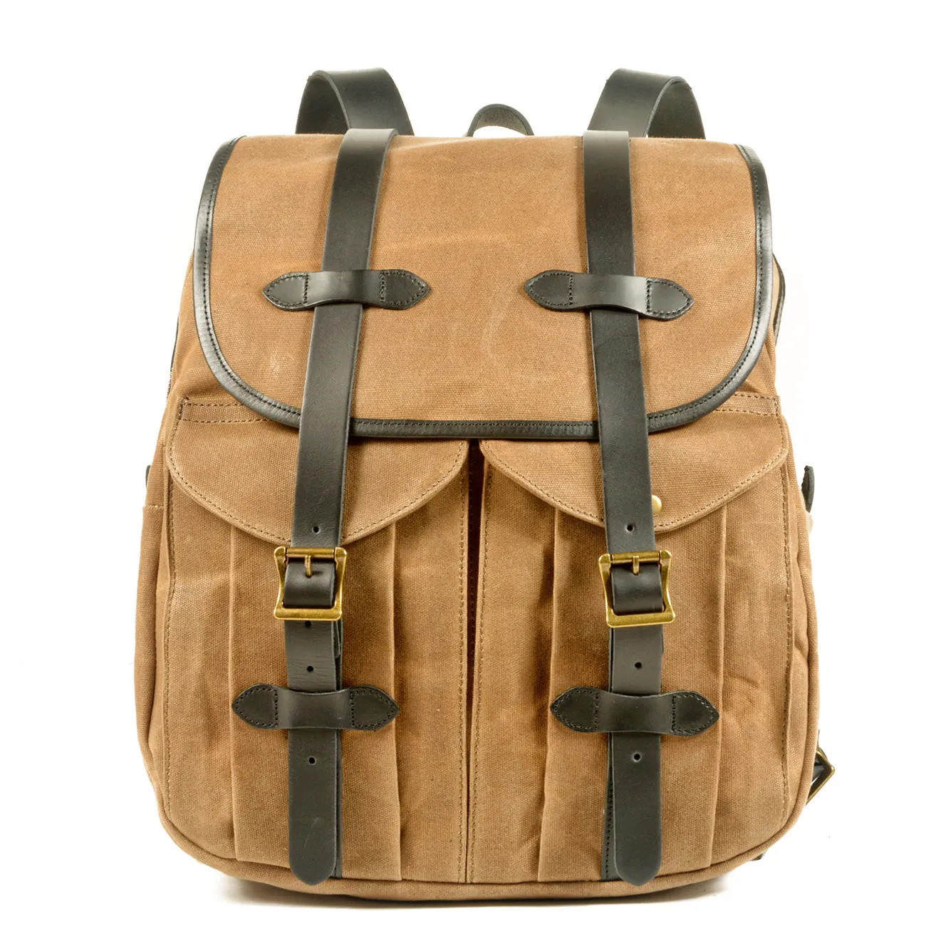 Vintage Canvas Rucksack Backpack with Adjustable Straps & Pockets