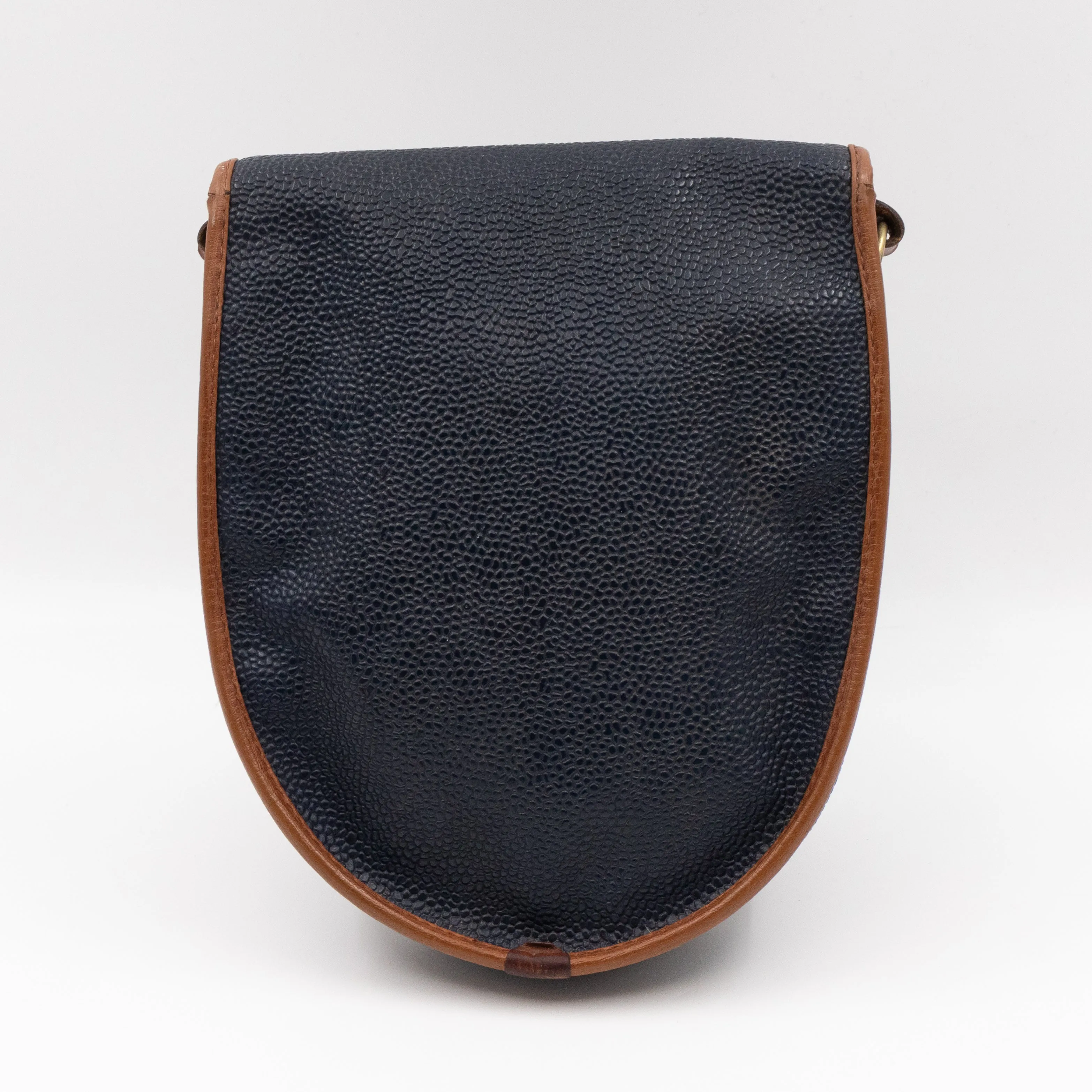 Vintage Crossbody Bag Blue Leather