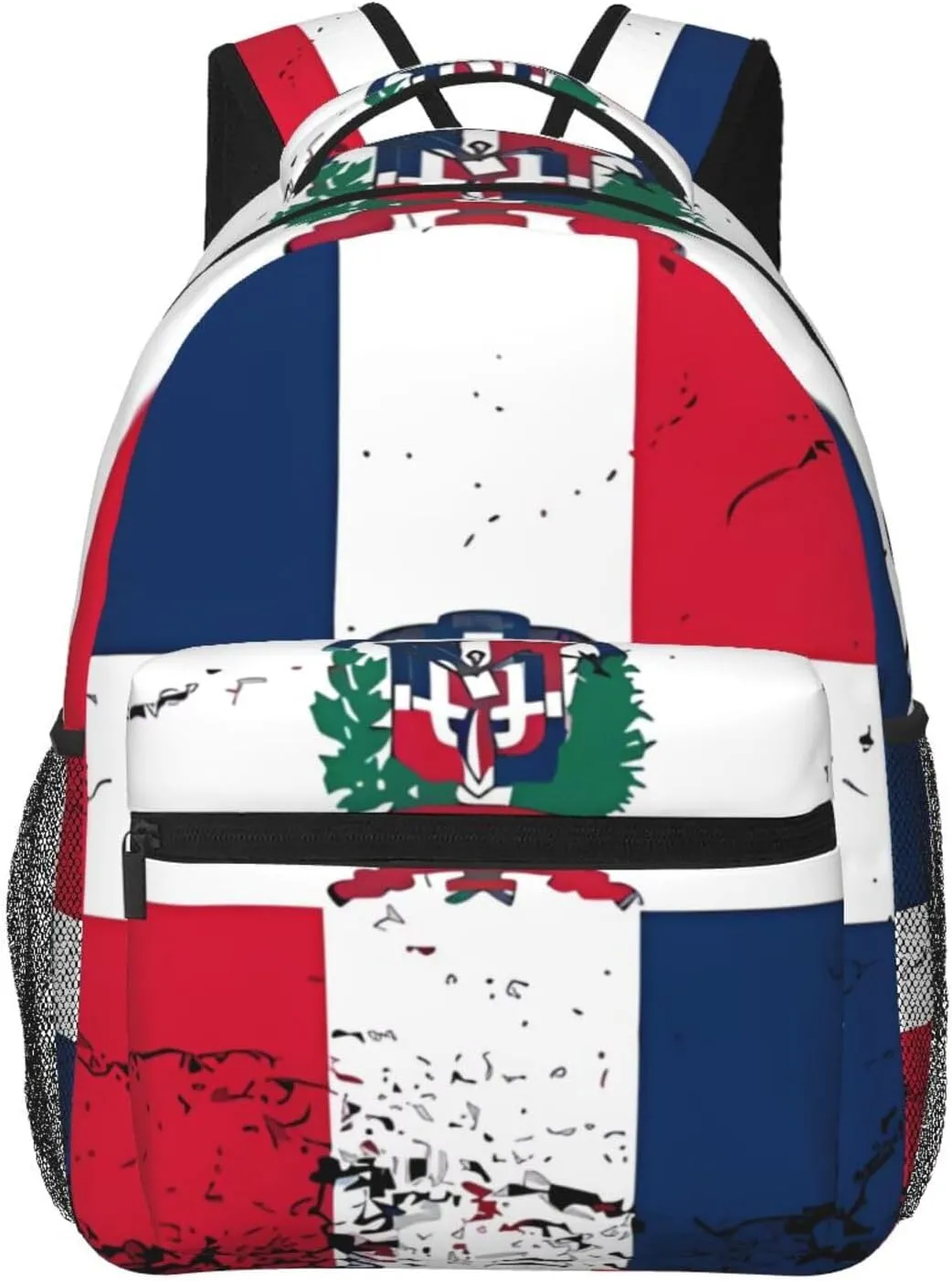 Vintage Dominican Republic Flag Backpack Casual Laptop Backpack Double Shoulder Bag Lightweight Backpack For Women Men Travel