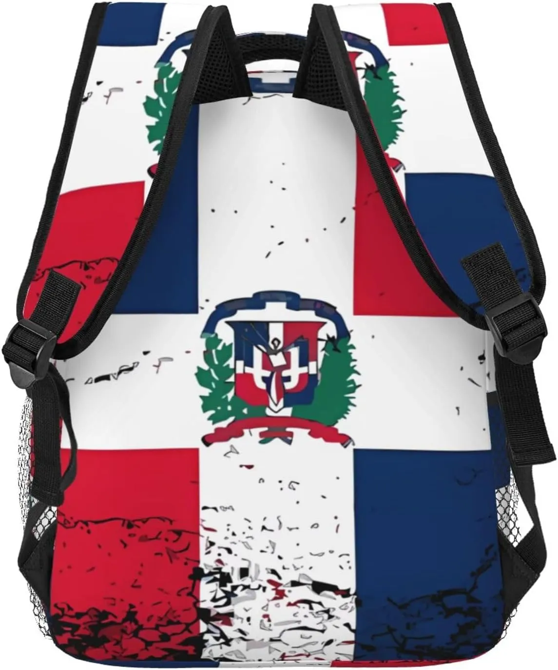 Vintage Dominican Republic Flag Backpack Casual Laptop Backpack Double Shoulder Bag Lightweight Backpack For Women Men Travel