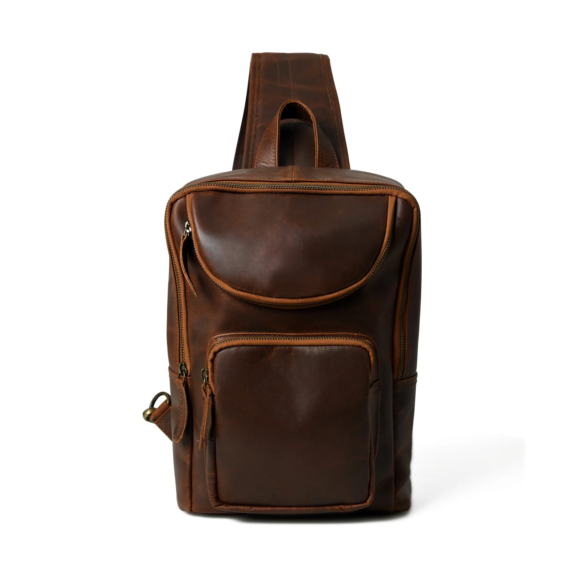 Vintage Elegance: Cow Waxy Leather Backpack