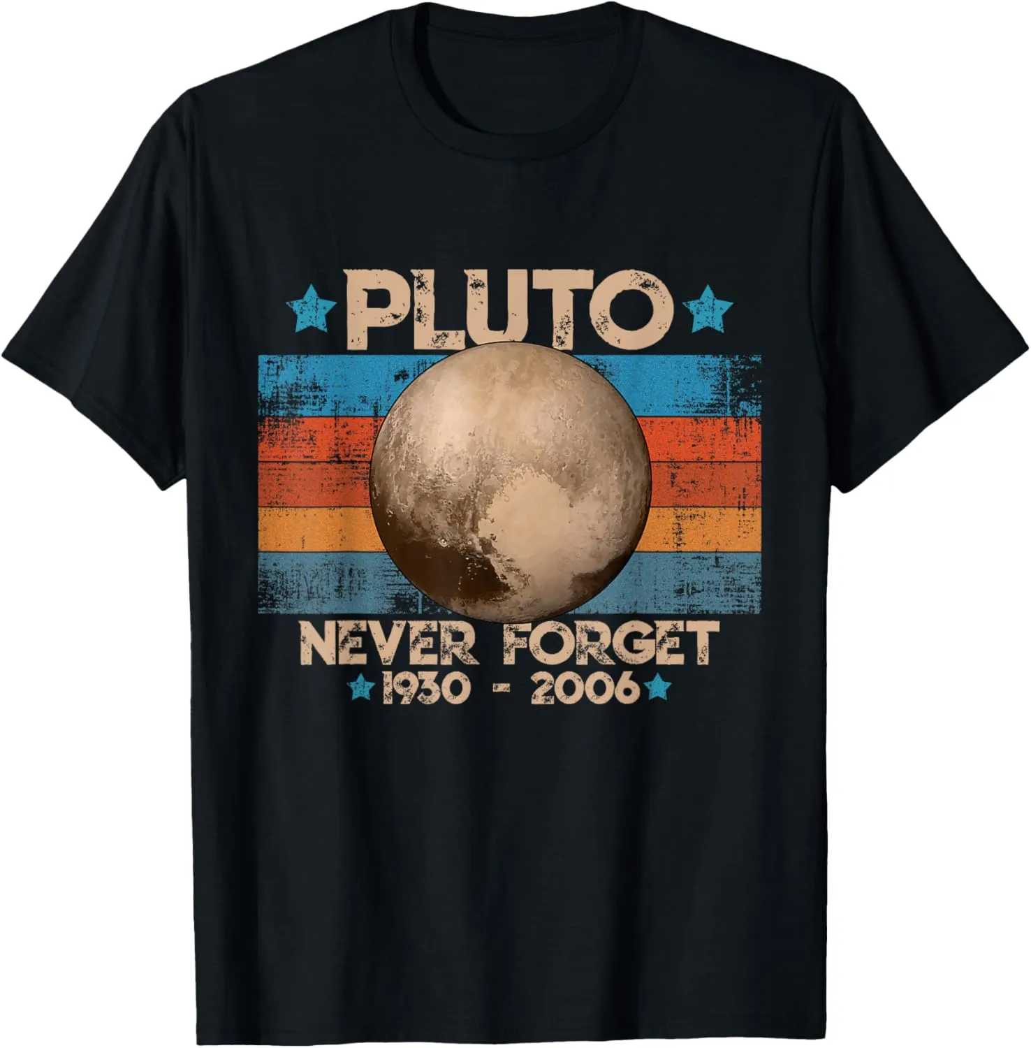 Vintage Never Forget Pluto Funny Retro Astronomy Space T-Shirt