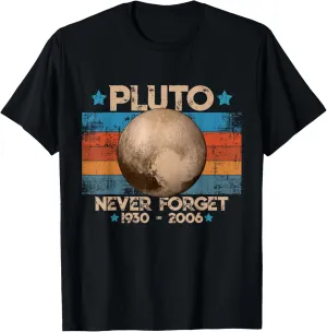 Vintage Never Forget Pluto Funny Retro Astronomy Space T-Shirt