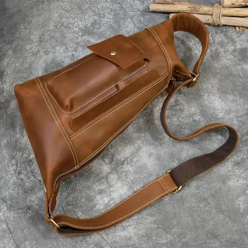 Vintage-Style Sling Shoulder Bag For Men
