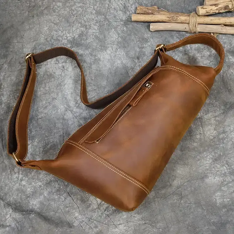 Vintage-Style Sling Shoulder Bag For Men