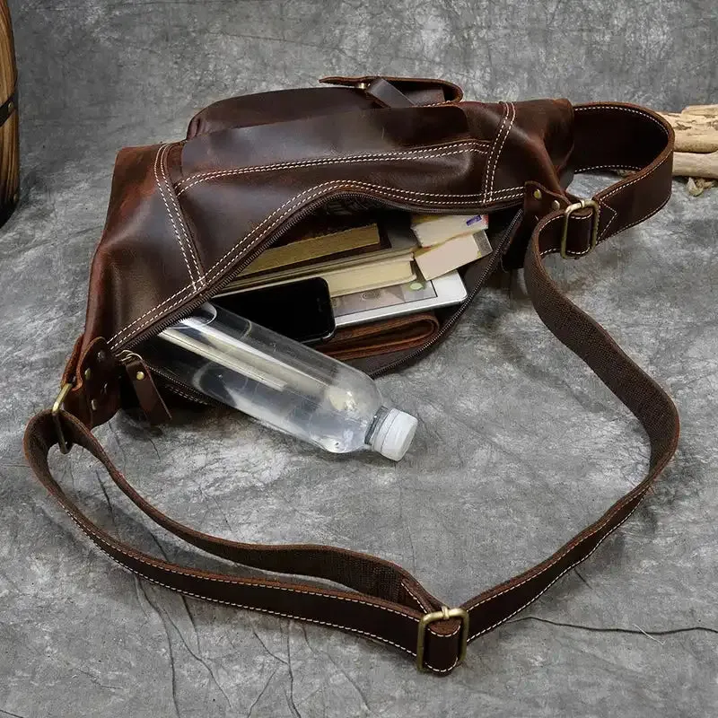 Vintage-Style Sling Shoulder Bag For Men