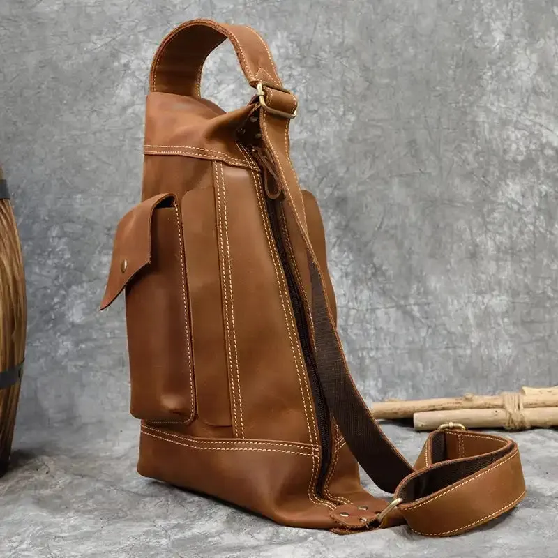 Vintage-Style Sling Shoulder Bag For Men