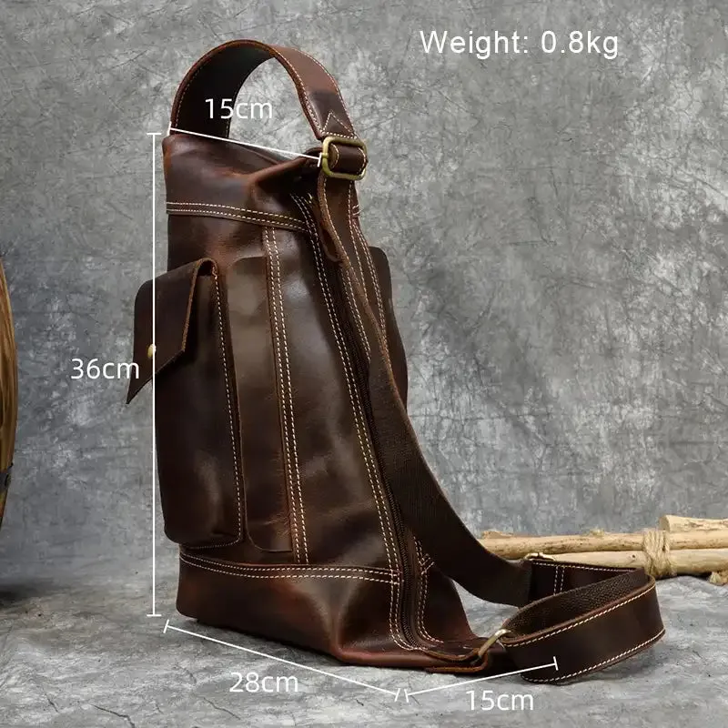 Vintage-Style Sling Shoulder Bag For Men