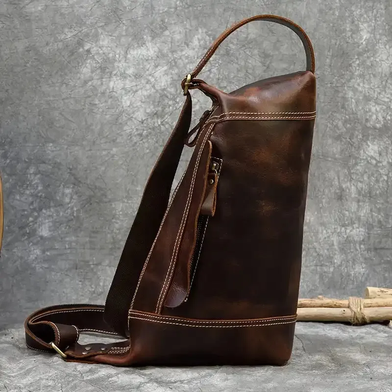 Vintage-Style Sling Shoulder Bag For Men