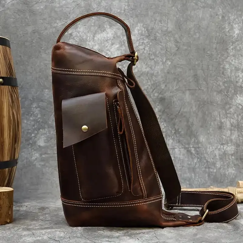 Vintage-Style Sling Shoulder Bag For Men