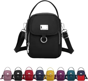 Waterproof Women Crossbody Bag Elegant Oxford Messenger Bags Simple for Work, Multi-pocket Storage Shoulder Handbag