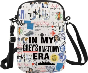 WCGXKO Medical Drama Tv Show Gift In My Grey Era Crossbody Bag Doctor Themed Tv Series Gift