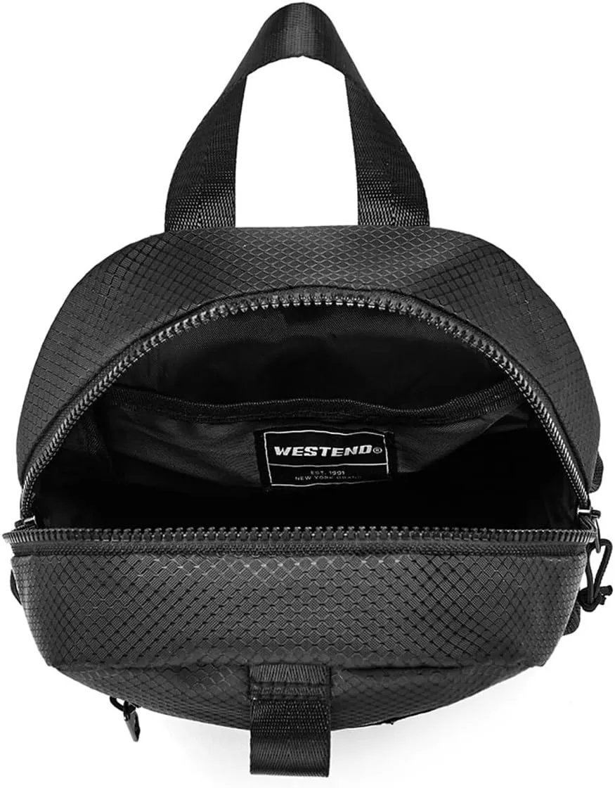 WESTEND Black Crossbody Sling Bag with Adjustable Strap for Traveling, Hiking, Daypack for Men and Women