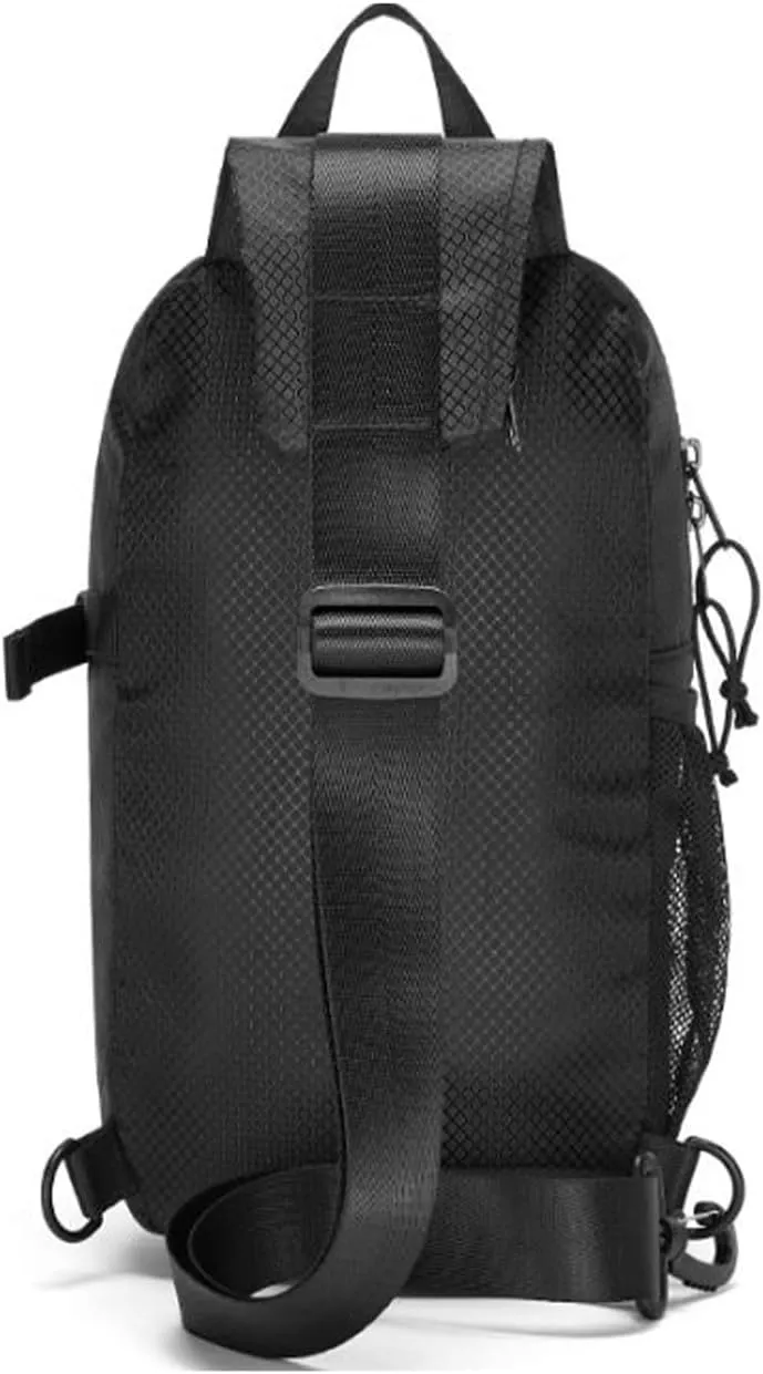 WESTEND Black Crossbody Sling Bag with Adjustable Strap for Traveling, Hiking, Daypack for Men and Women