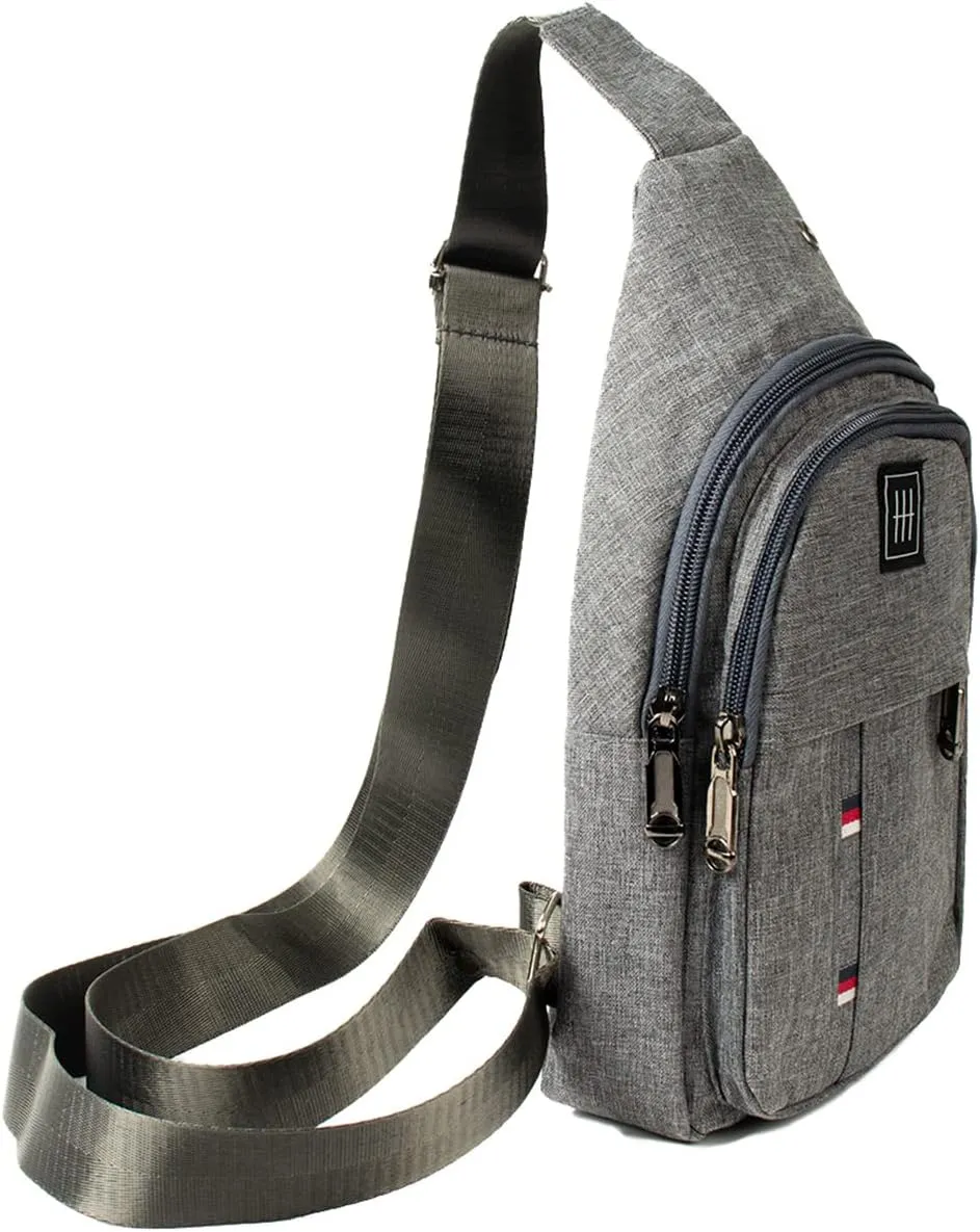 WESTEND Crossbody Canvas Sling Bag with Adjustable Strap-Travel Small Daypack