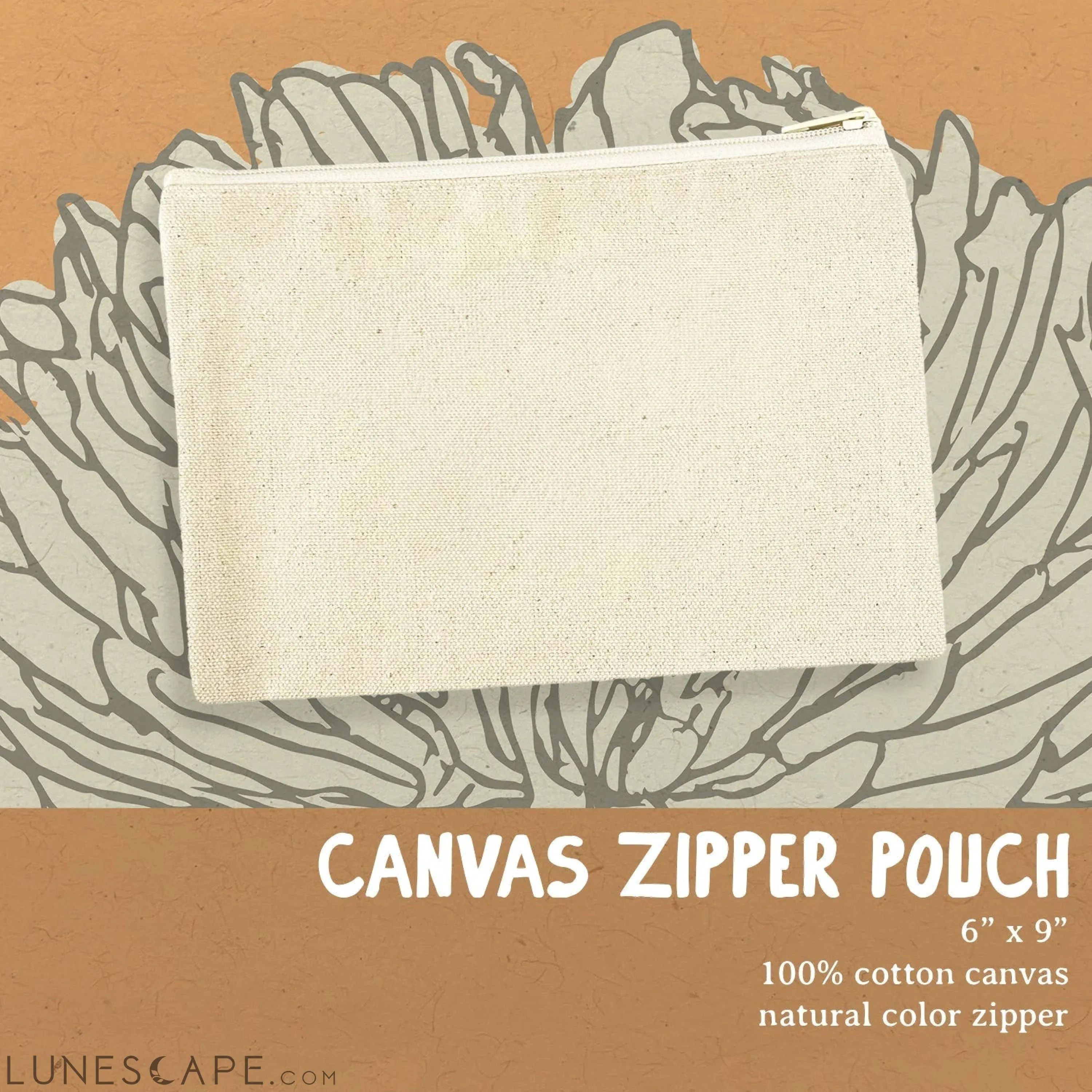 Wine and Glasses - Canvas Zipper Pouch