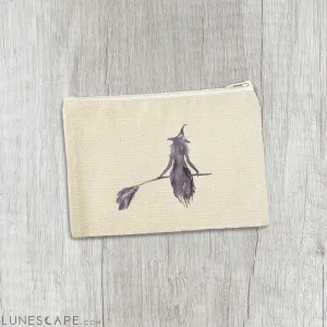 Witch Silhouette - Canvas Zipper Pouch