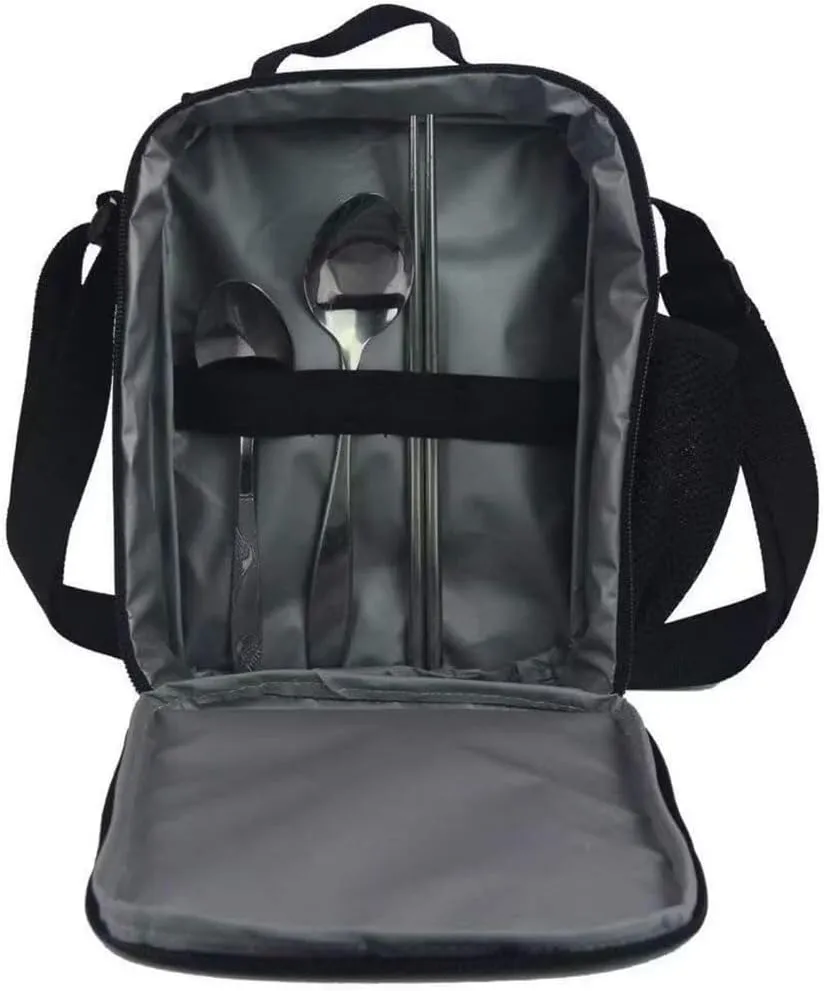 Wolf Bookbag with Lunch Bag&Pencil Bag for Boys Girls 3 Piece School Backpack Set Galaxy Space Big Capacity Campus Senior Shoulder Bag Travel Rucksack for Children Teens