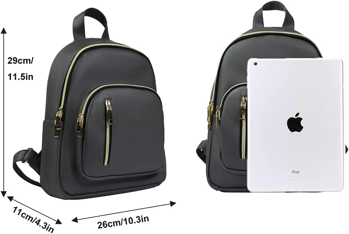 Women Mini Backpack Purse PU Leather Anti-theft Backpack Ladies Fashion Casual Travel Daypack Rucksack