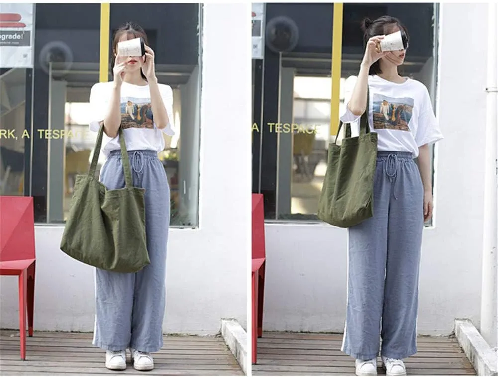 Women Shoulder Canvas Tote Handbag Work Bag