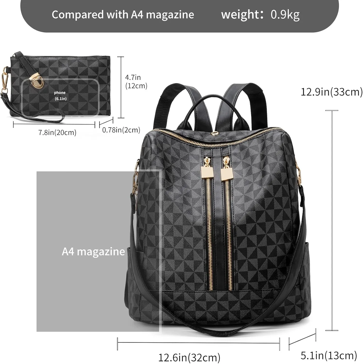 Womens Backpack Purse Leather Anti-theft Large Fashion Designer Travel Backpack Bag Men's Backpack Shoulder Bags