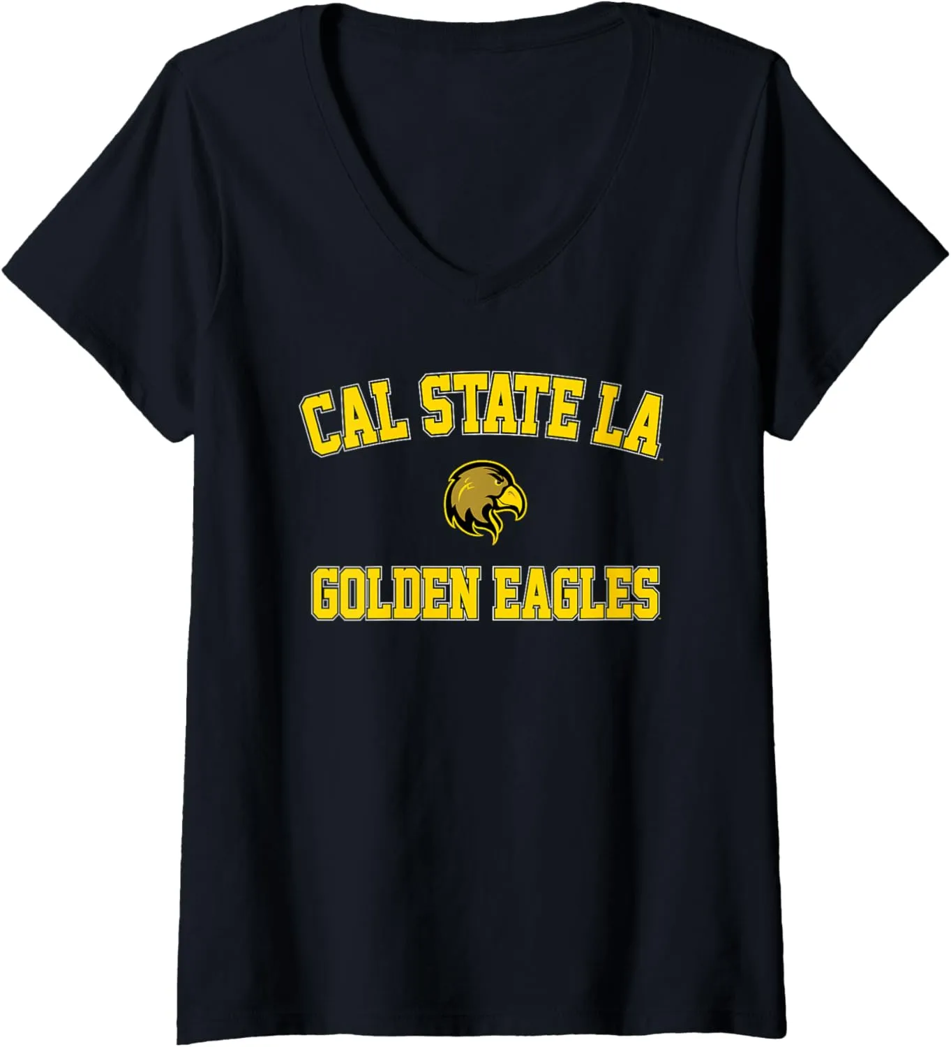 Womens Cal State Los Angeles CSULA Golden Eagles Campus Classic V-Neck T-Shirt