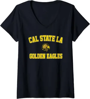 Womens Cal State Los Angeles CSULA Golden Eagles Campus Classic V-Neck T-Shirt