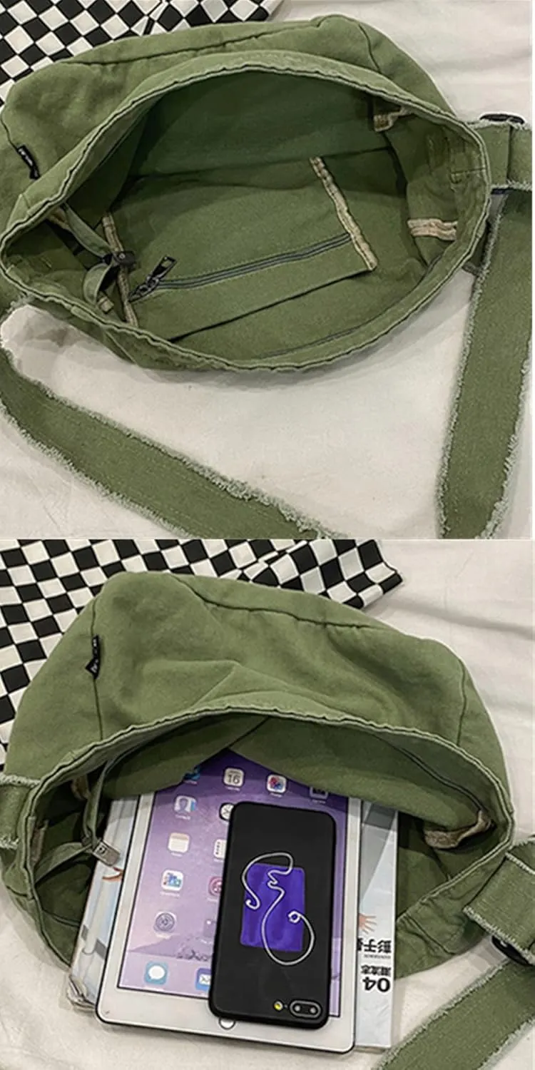 Women's Canvas Bag Crossbody Bag Casual Hobo Bag Large Shoulder Bag Shopping Bag Unisex
