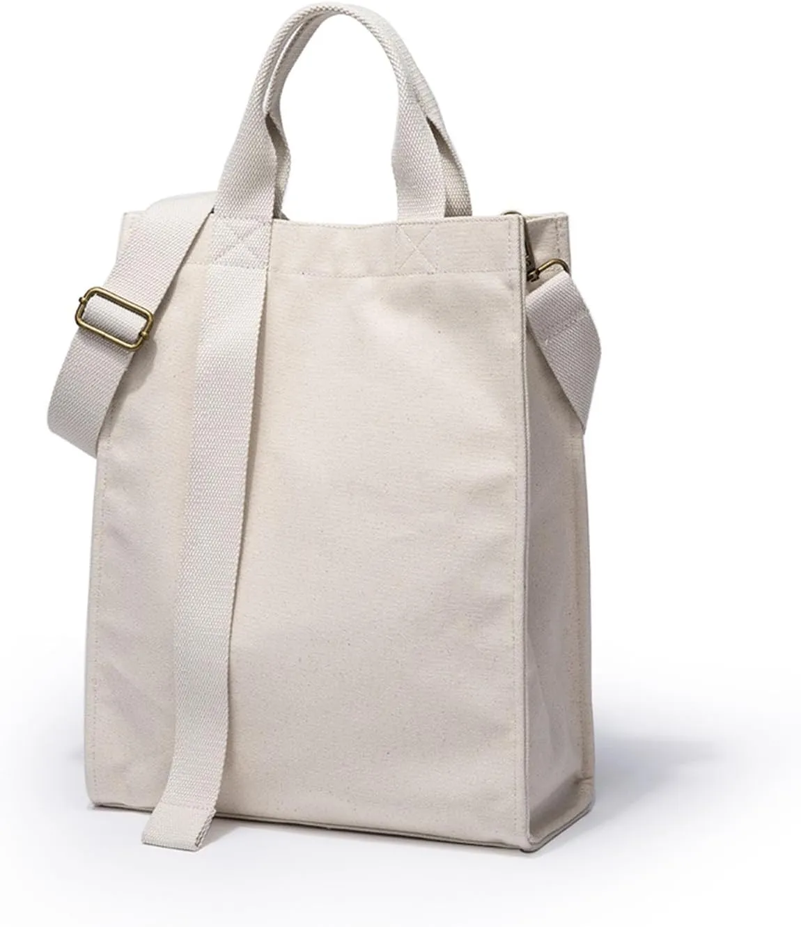 Women's Crossbody Bag - Trendy Handbag with Long Strap, Cotton Canvas, and Detachable Shoulder Strap, for Daily Use