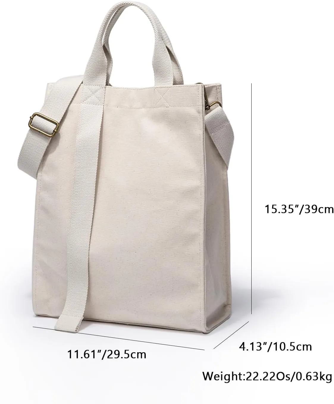Women's Crossbody Bag - Trendy Handbag with Long Strap, Cotton Canvas, and Detachable Shoulder Strap, for Daily Use