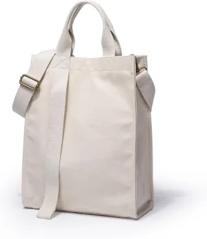 Women's Crossbody Bag - Trendy Handbag with Long Strap, Cotton Canvas, and Detachable Shoulder Strap, for Daily Use