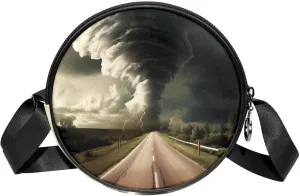 Women's Crossbody Handbags, Travel Purse, Cross Body Bag, Road and Tornado
