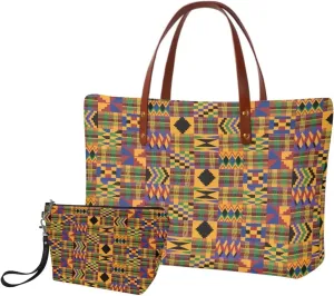 Womens Handbag with Matching Wallet, 2PCS Tote Bag Top Handle Purse Hobo Bag