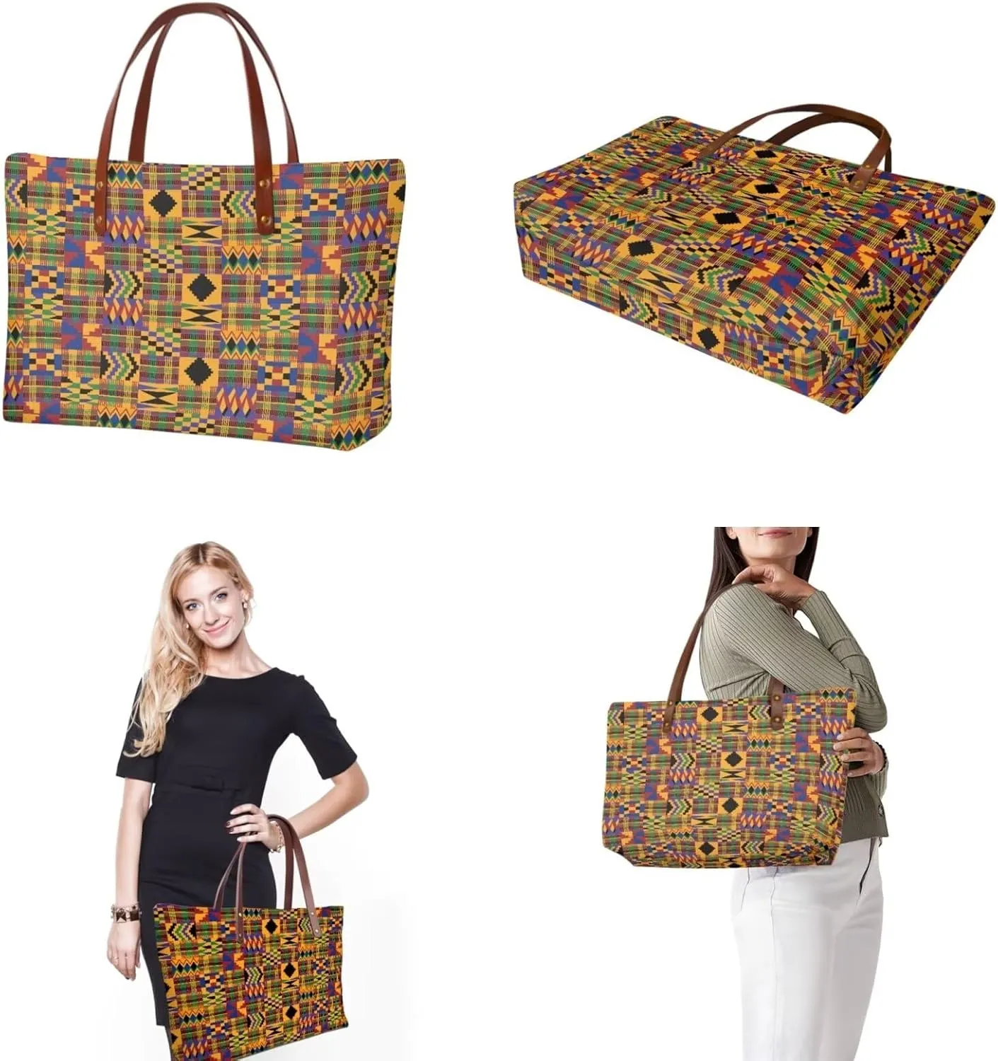 Womens Handbag with Matching Wallet, 2PCS Tote Bag Top Handle Purse Hobo Bag