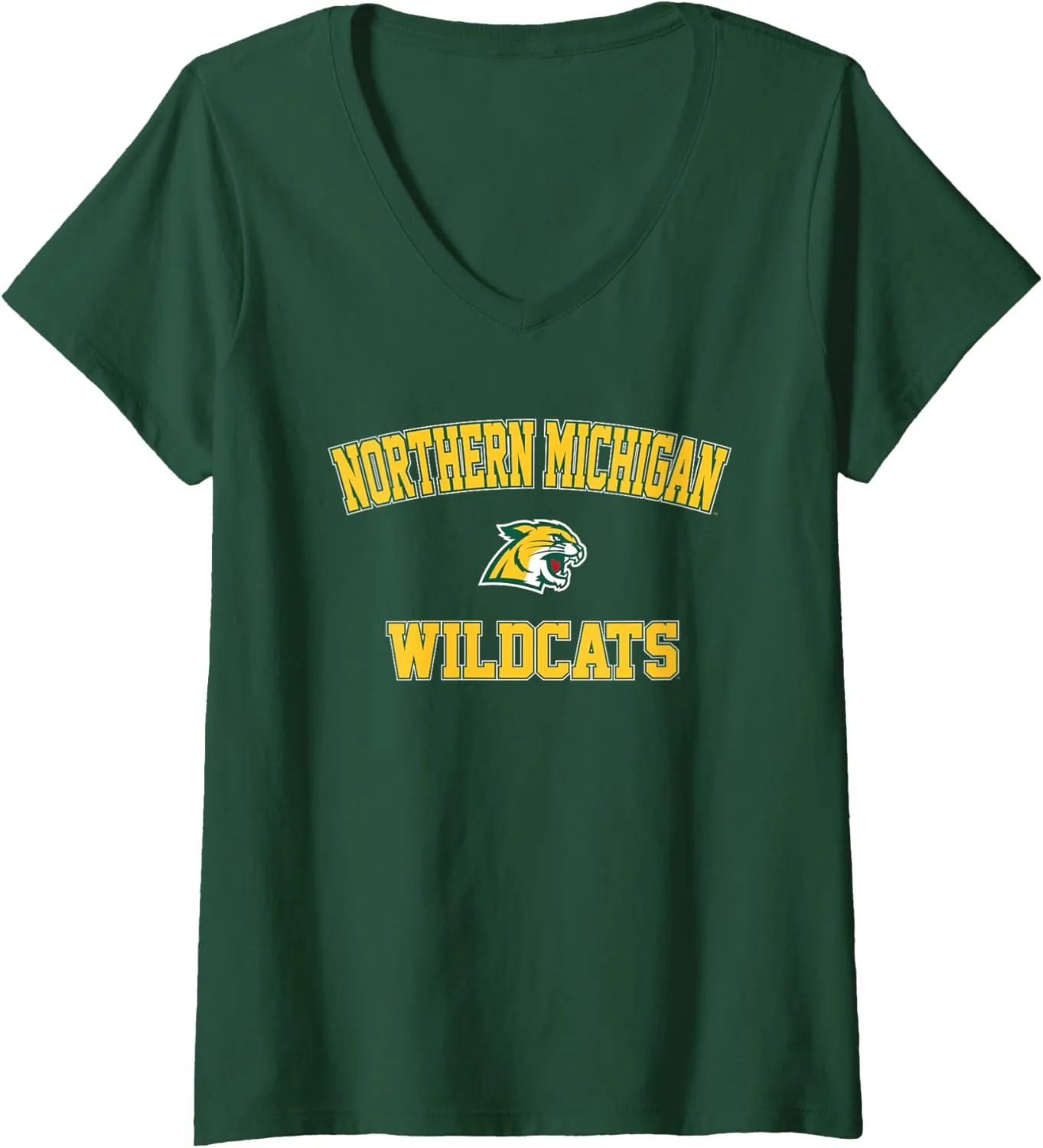 Womens Northern Michigan University NMU Wildcats Campus Classic V-Neck T-Shirt