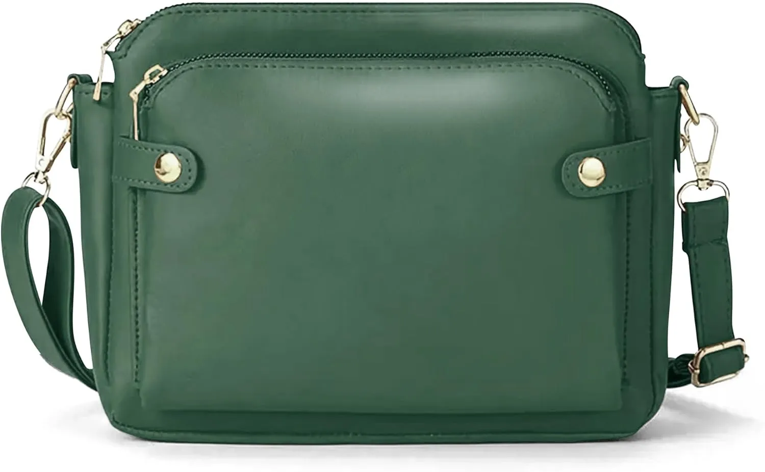 Women's PU Leather Three-Layer Crossbody Shoulder Bag - Stylish, Durable, Multi-Compartment Handbag for Everyday Use
