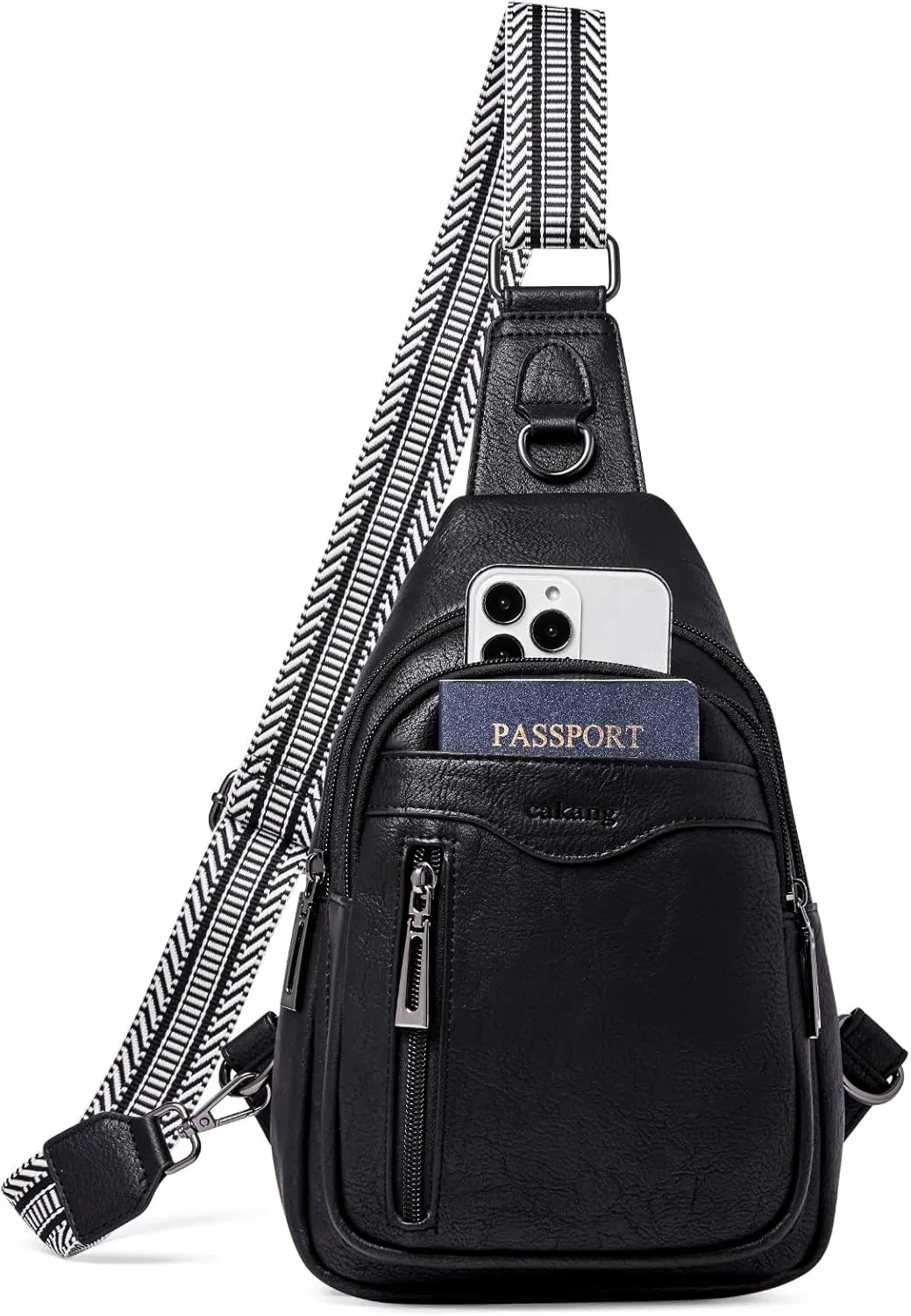 Womens Sling Bag Crossbody Bags for Women Vegan Leather Sling Backpack Daypack Fanny Pack Crossbody Purse Travel