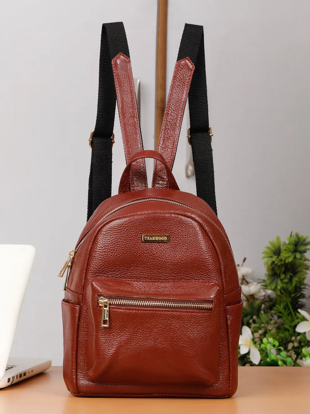 Women's Texture Leather Backpack
