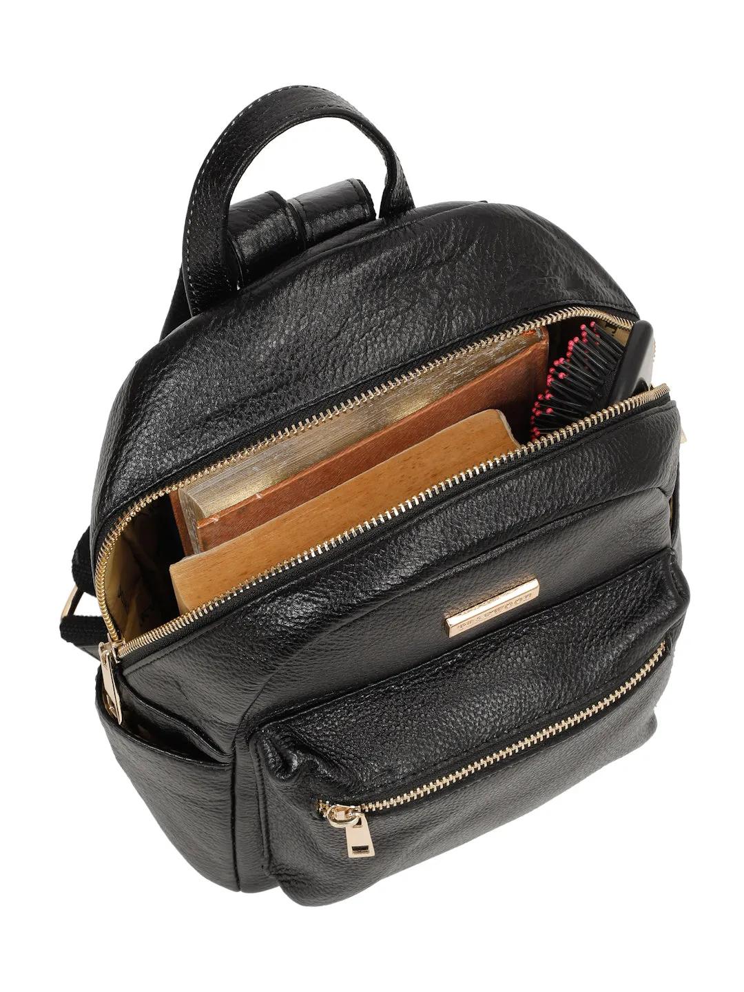 Women's Texture Leather Backpack