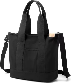 Women's Tote Purse Canvas Crossbody Bag Multi-pocket Shoulder Bag Heavy Duty Stored Bag Top Handle Hobo Handbags Satchel