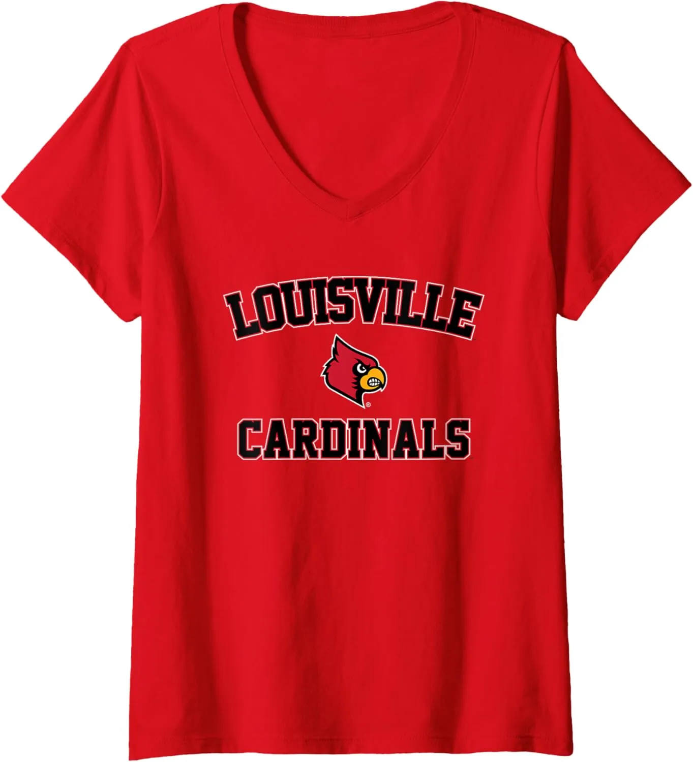Womens University of Louisville Cardinals Campus Classic V-Neck T-Shirt